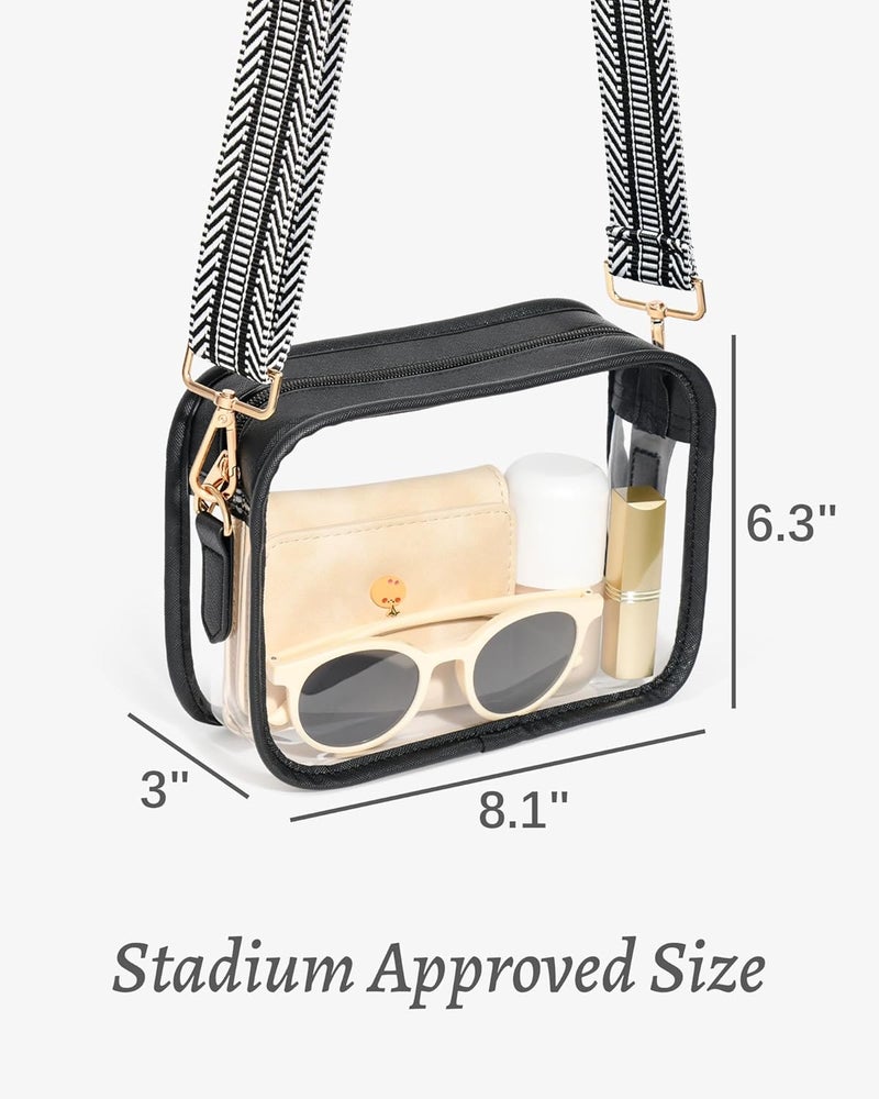 FANGSUN Clear Purse for Women, Clear Crossbody Bag Stadium Approved, Small Transparent Handbag for Concert Event Festival - Image 2